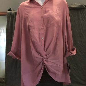 Size xl womens mauve dress blouse